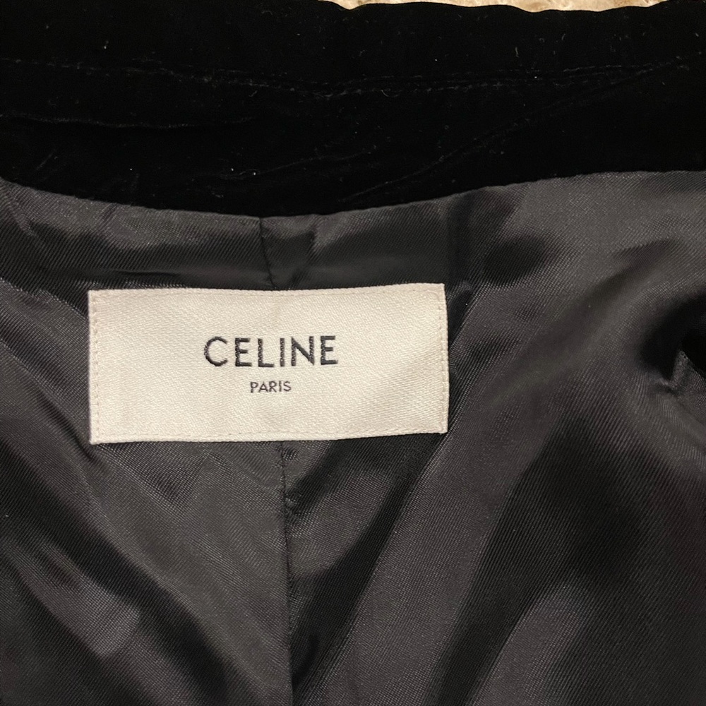 Celine x Hedi Slimane Black Velvet Teddy Varsity Jacket RARE - Picture 11 of 13